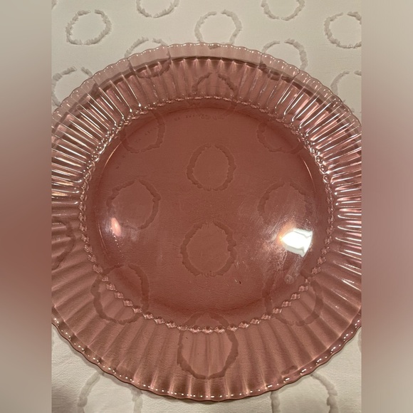 Forte Crisa Mexico Amethyst Glass Dinner Plate Vintage Scalloped Edge - Picture 6 of 6